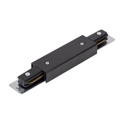 Tapa de extremo del sistema de riel con conexión de alimentación monofásica TRACER recto negro