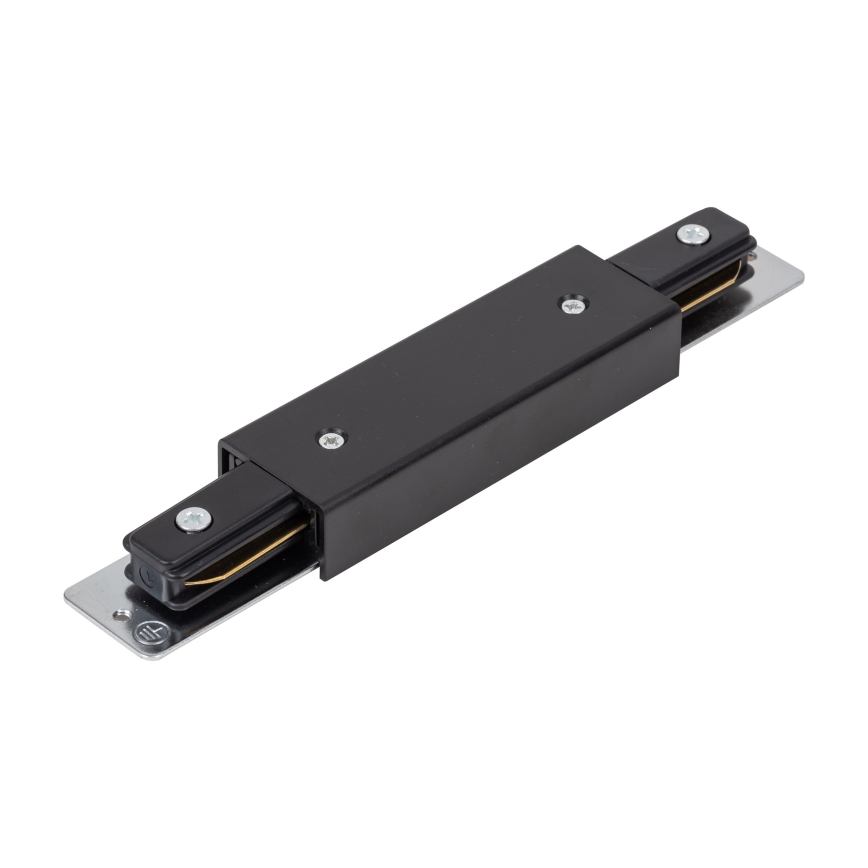 Tapa de extremo del sistema de riel con conexión de alimentación monofásica TRACER recto negro