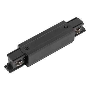Tapa de extremo del sistema de riel con conexión de alimentación trifásica TRACER recto negro
