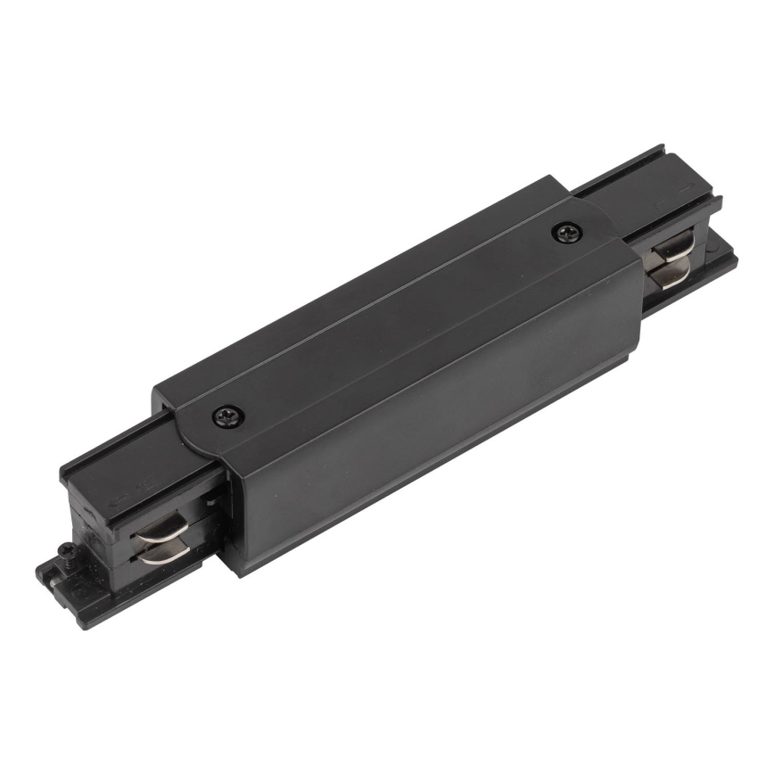 Tapa de extremo del sistema de riel con conexión de alimentación trifásica TRACER recto negro