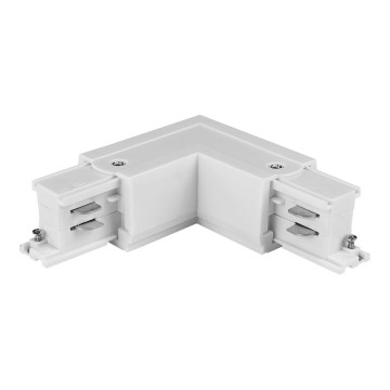 Tapa de extremo del sistema de riel trifásico TRACER cuadrado blanco