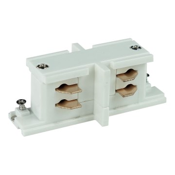 Tapa de extremo del sistema de riel trifásico TRACER recto blanco