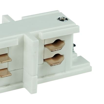 Tapa de extremo del sistema de riel trifásico TRACER recto blanco