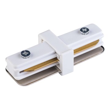 Tapa de extremo para riel monofásico TRACER recto blanco