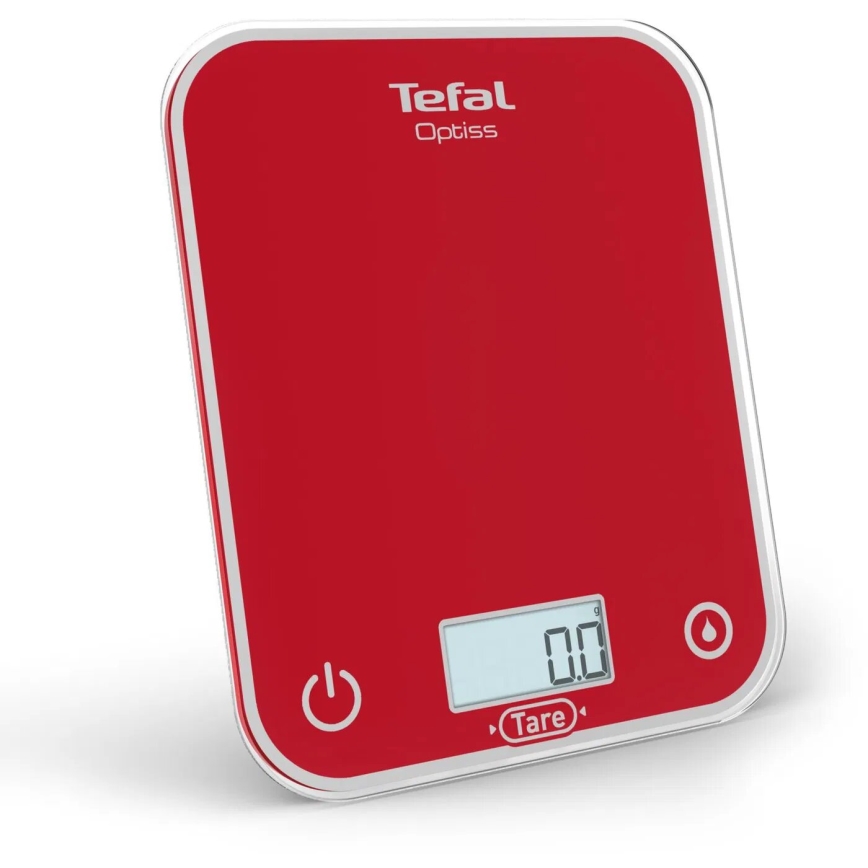 Tefal - Balanza de cocina OPTISS 2xAAA rojo