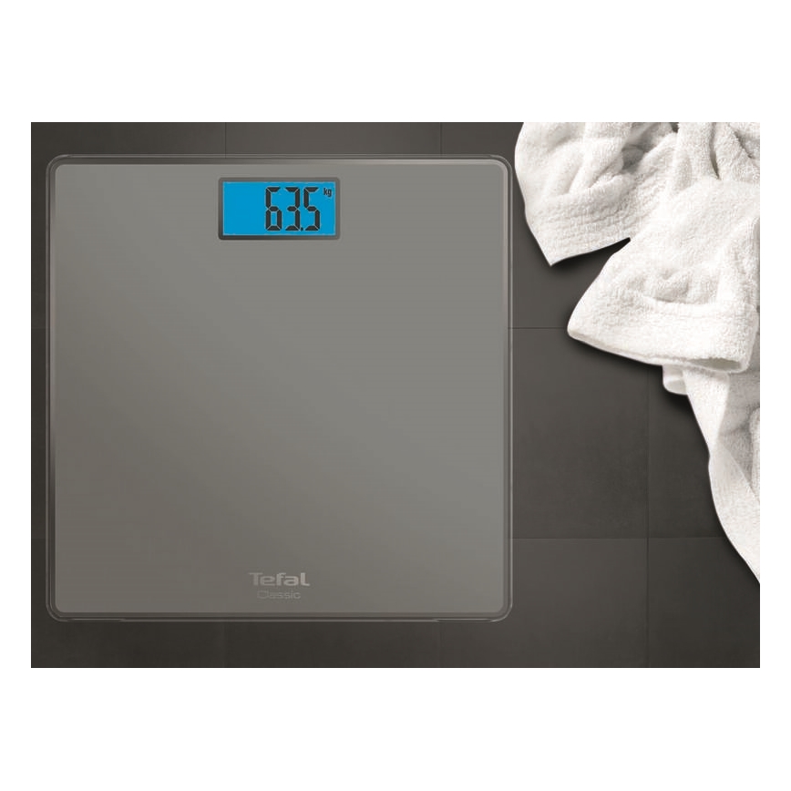 Tefal - Báscula personal CLASSIC 2xAAA gris