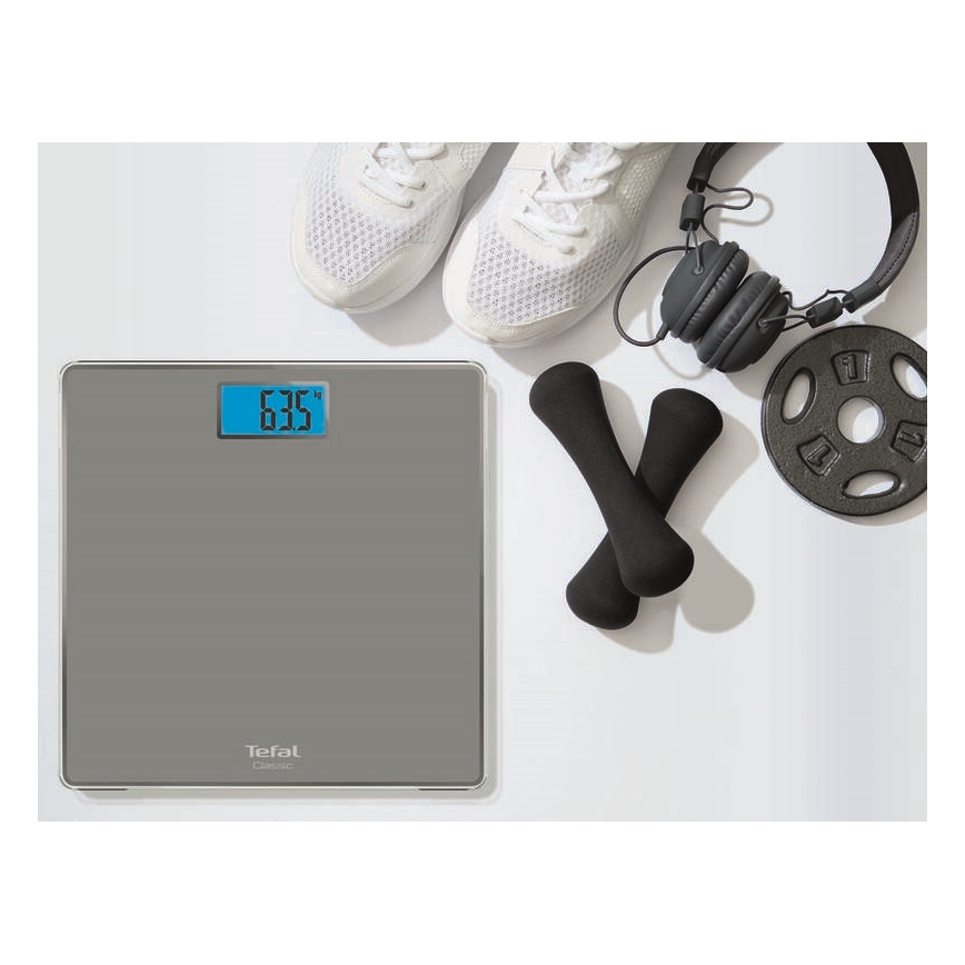 Tefal - Báscula personal CLASSIC 2xAAA gris