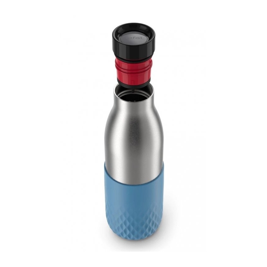 Tefal - Botella 500 ml BLUDROP acero inoxidable/azul