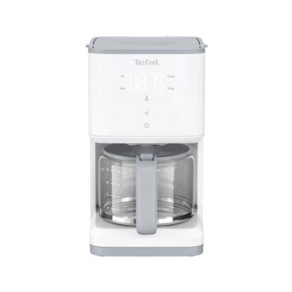 Tefal - Cafetera de goteo con pantalla LCD SENSE 1000W/230V blanco