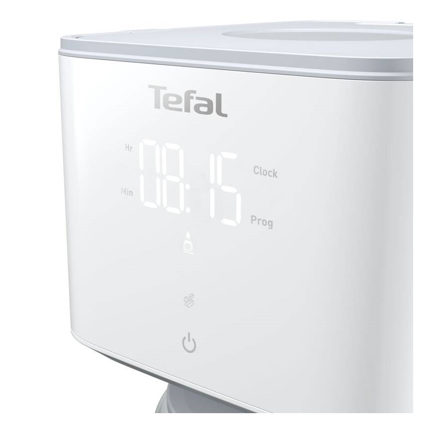 Tefal - Cafetera de goteo con pantalla LCD SENSE 1000W/230V blanco