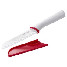 Tefal - Cerámico cuchillo santoku INGENIO 13 cm blanco/rojo
