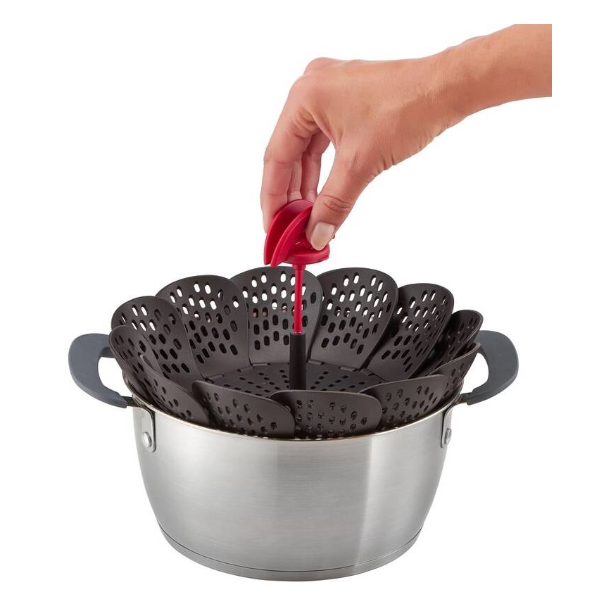 Tefal - Cesta para cocinar al vapor INGENIO negro/rojo