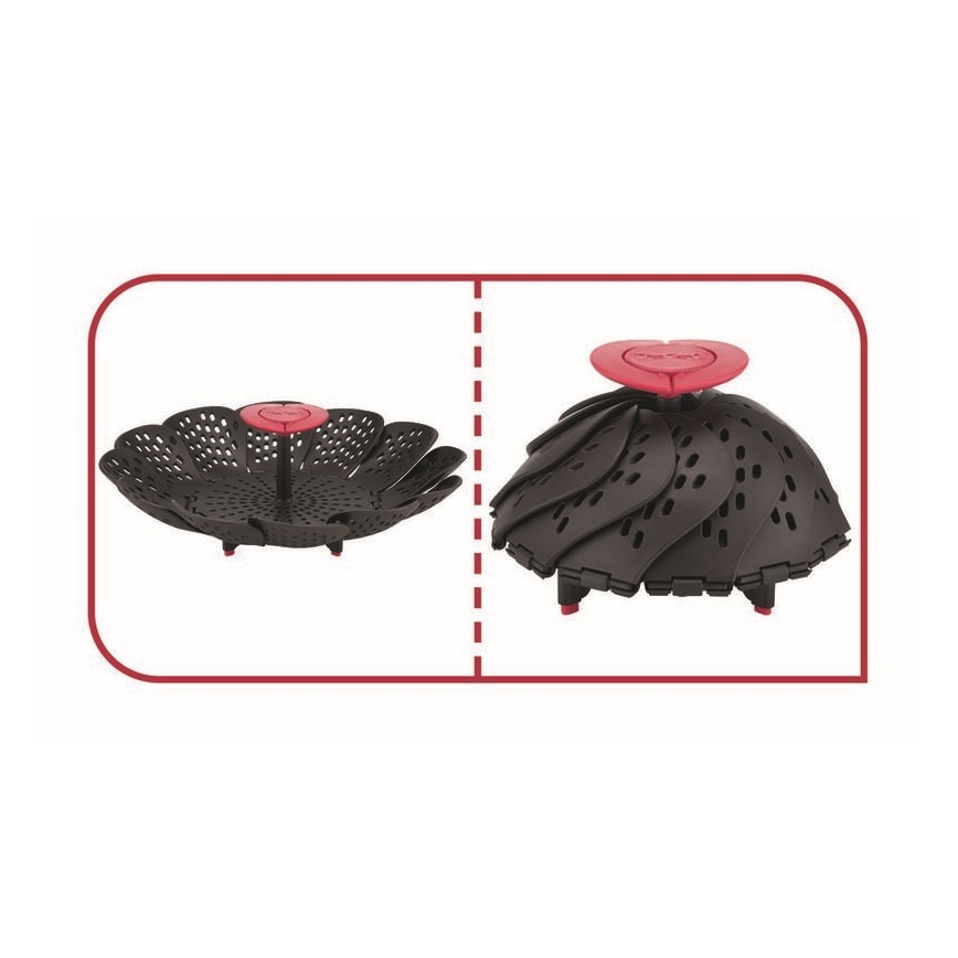 Tefal - Cesta para cocinar al vapor INGENIO negro/rojo
