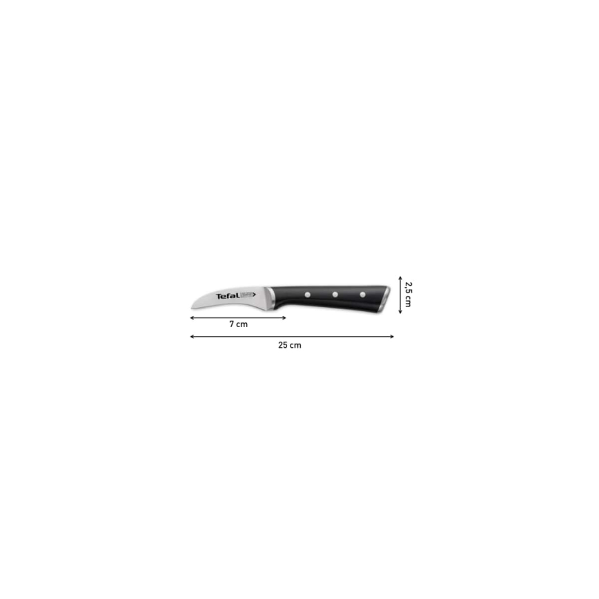 Tefal - Cuchillo de acero inoxidable ICE FORCE 7 cm cromo brillante/negro