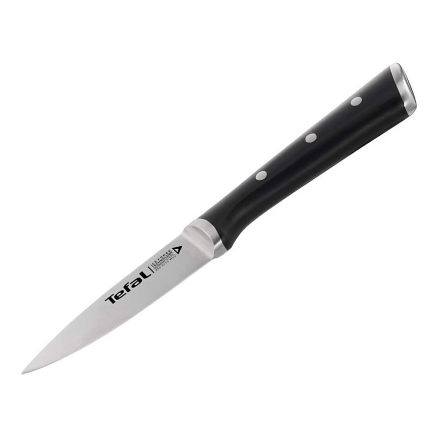 Tefal - Cuchillo de acero inoxidable ICE FORCE 9 cm cromo brillante/negro