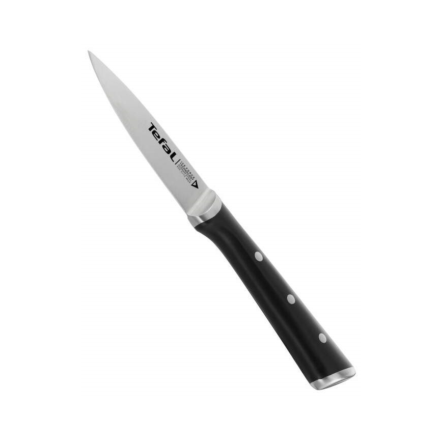 Tefal - Cuchillo de acero inoxidable ICE FORCE 9 cm cromo brillante/negro