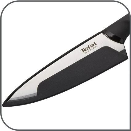 Tefal - Cuchillo universal de acero inoxidable COMFORT 12 cm cromo brillante/negro