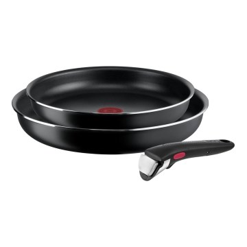 Tefal - Juego de sartenes 3 pz INGENIO EASY COOK & CLEAN BLACK