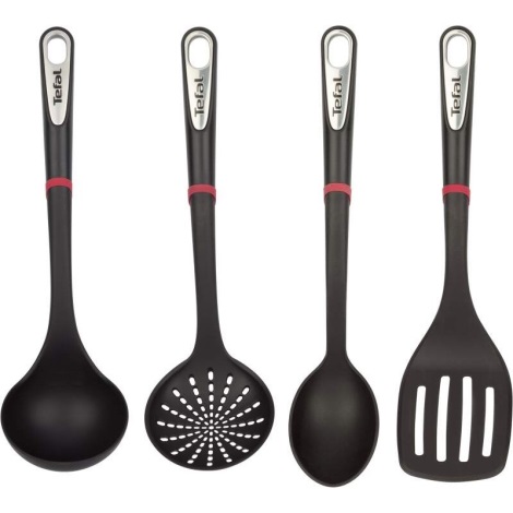 Tefal Juego de 2 piezas de acero inoxidable, utensilios de cocina de 9.4 in  y 11.0 in, Comfort Max, sartenes, paquete variado, color negro