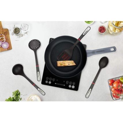 Tefal - Juego de utensilios de cocina 4 pz INGENIO negro