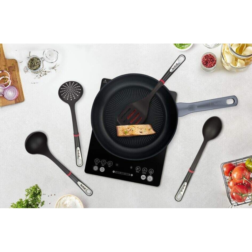Tefal - Juego de utensilios de cocina 4 pz INGENIO negro