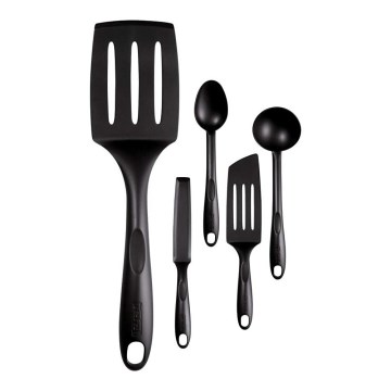 Tefal - Juego de utensilios de cocina 5 pz BIENVENUE negro