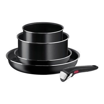 Tefal - Juego de vajilla 5 pz INGENIO EASY COOK & CLEAN BLACK