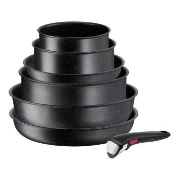 Tefal - Juego de vajilla 7 pz INGENIO BLACK STONE