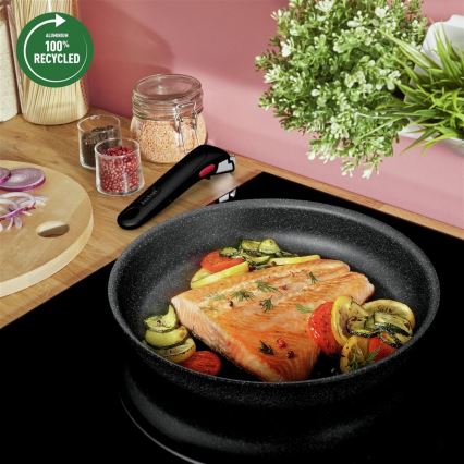 Tefal - Juego de vajilla 8 pz INGENIO BLACK STONE