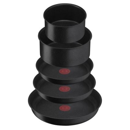 Tefal - Juego de vajilla 8 pz INGENIO BLACK STONE