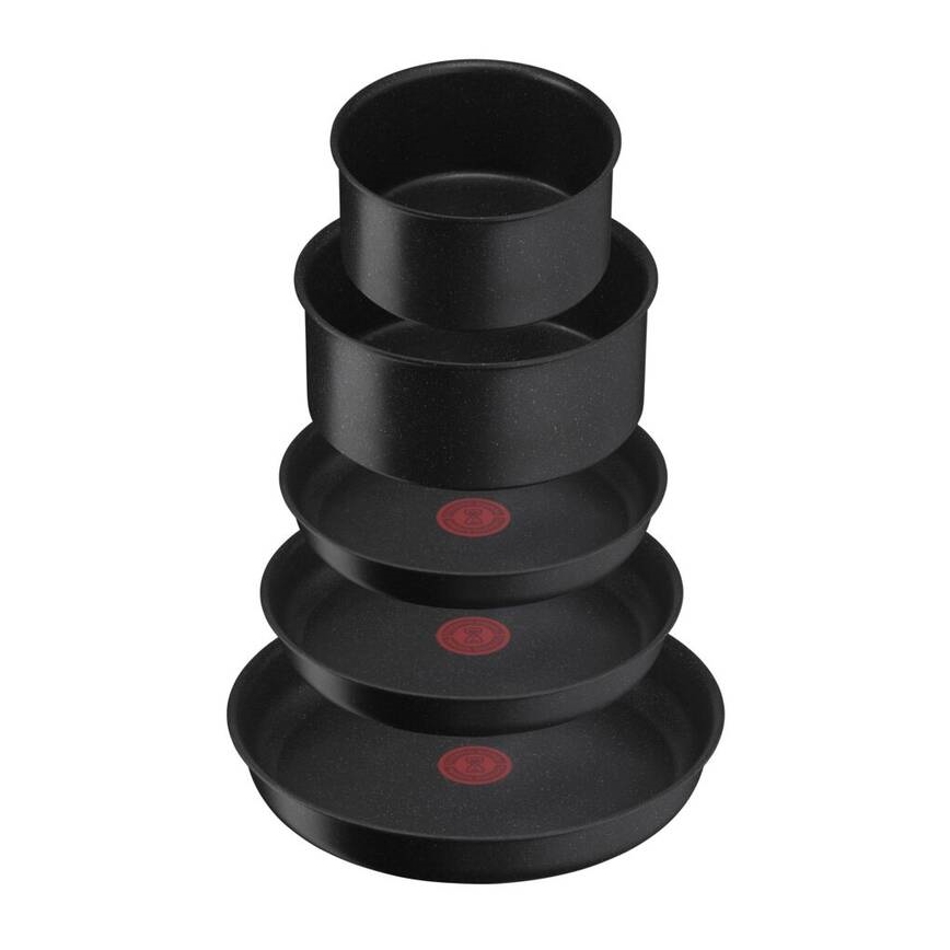 Tefal - Juego de vajilla 8 pz INGENIO BLACK STONE