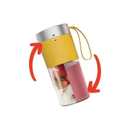 Tefal - Licuadora para batidos BLENDFORCE 50W/5V 1200 mAh amarillo