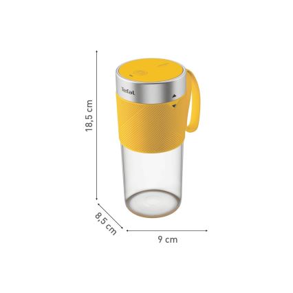 Tefal - Licuadora para batidos BLENDFORCE 50W/5V 1200 mAh amarillo