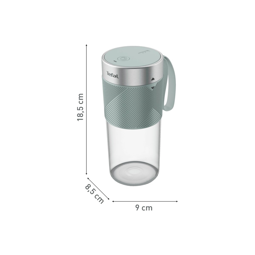 Tefal - Licuadora para batidos BLENDFORCE 50W/5V 1200 mAh menta