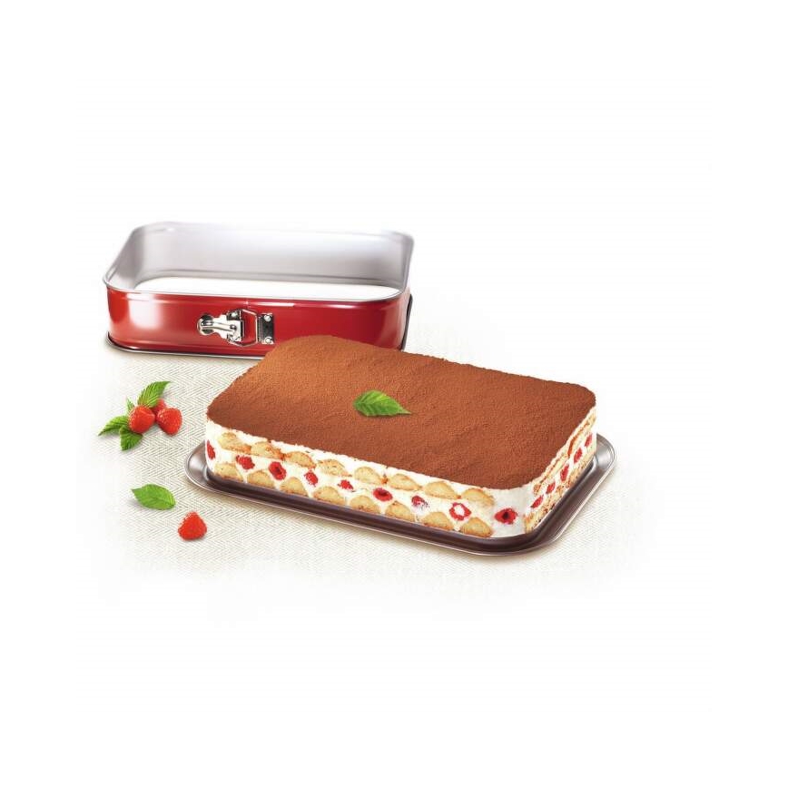 Tefal - Molde de tarta plegable DELIBAKE 36x24 cm rojo