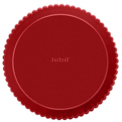 Tefal - Molde para tarta con base removible DELIBAKE 28 cm rojo