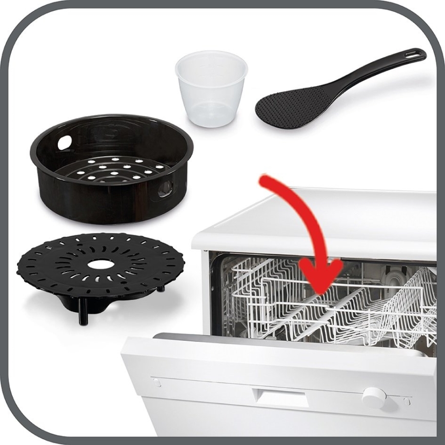 Tefal - Olla a presión eléctrica multifunción ALL IN ONE POT 1100W/230V cromo mate/negro