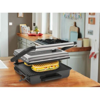 Tefal - Parrilla de contacto INICIO 2000W/230V negro/acero inoxidable