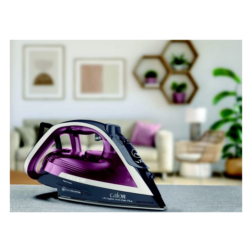 Tefal - Plancha de vapor ULTRAGLISS PLUS 2800W/230V burdeos/gris