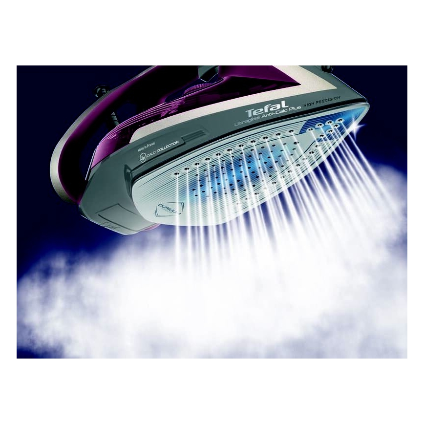 Tefal - Plancha de vapor ULTRAGLISS PLUS 2800W/230V burdeos/gris