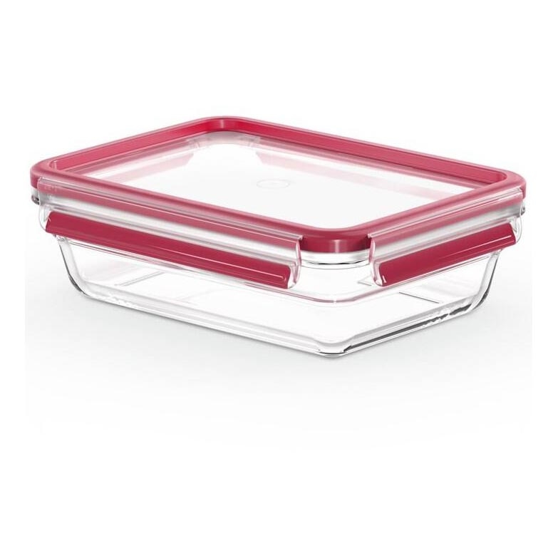 Tefal - Recipiente de comida 1,1 l MSEAL GLASS rojo/tarros