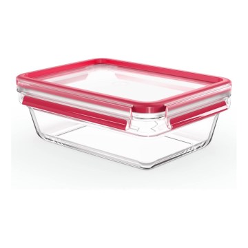 Tefal - Recipiente de comida 1,3 l MSEAL GLASS rojo/tarros