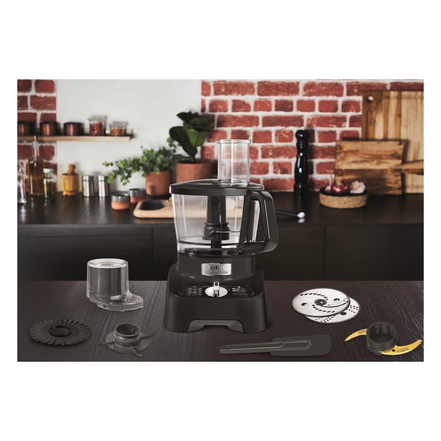 Tefal - Robot de cocina DOUBLE FORCE 1000W/230V negro