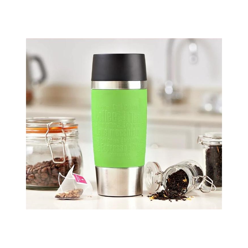 Tefal - Taza de viaje 360 ml TRAVEL MUG acero inoxidable/verde