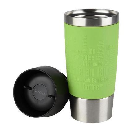 Tefal - Taza de viaje 360 ml TRAVEL MUG acero inoxidable/verde