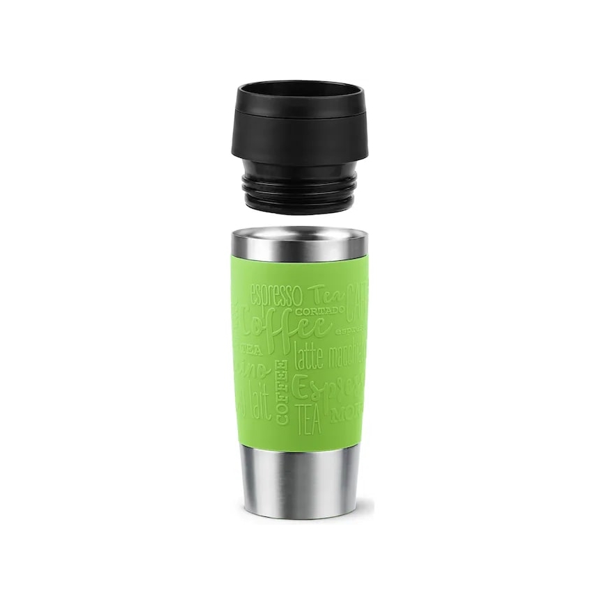 Tefal - Taza de viaje 360 ml TRAVEL MUG acero inoxidable/verde
