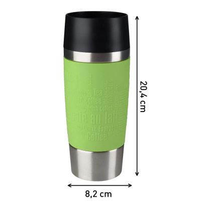 Tefal - Taza de viaje 360 ml TRAVEL MUG acero inoxidable/verde