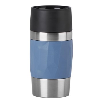 Tefal - Taza térmica 300 ml COMPACT MUG acero inoxidable/azul