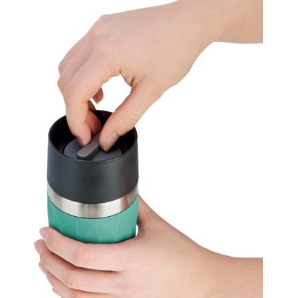 Tefal - Taza térmica 300 ml COMPACT MUG acero inoxidable/Verde