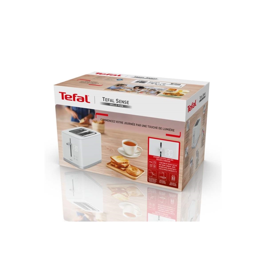 Tefal - Tostadora con dos agujeros SENSE 850W/230V blanco